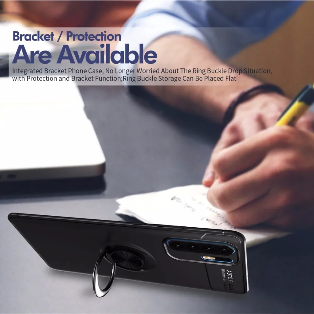 Luxury Car Magnetic Ring Soft Case On The For Huawei P30 Pro P20 Lite Full Cover For Huawei P20 P30 TPU Shockproof Bumper Case