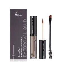 Крем для бровей Гель водонепроницаемый анти-пот натуральный волшебный 24 часа водостойкий гель для бровей Макияж с кистью набор 4 цвета