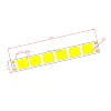 new 129mm 6 grids square flexible led cob strip bulb light cold white cob led strip source for diy running light ► Photo 2/6