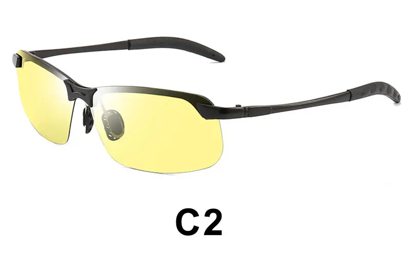 День солнечные очки ночного видения Для мужчин Брендовая Дизайнерская обувь поляризированная накладка на автомобиль водителей Мужской безопасности для вождения, рыбной ловли, UV400 очки