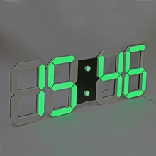 3D Digital LED Wall Clock Large Countdown Count Up Timer with Remote Control Support Alarm Temperature