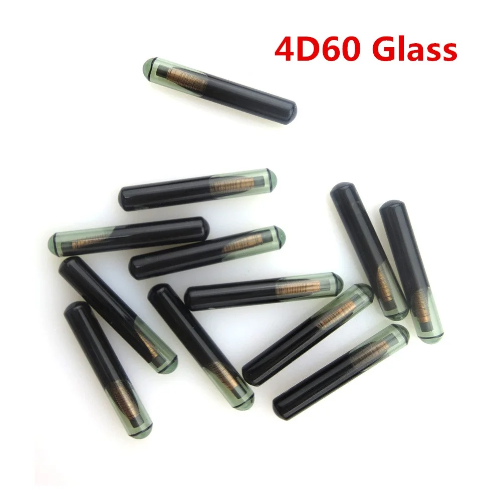 

4D ID60 Good quality Blank 4D60 80Bit glass auto transponder Chip for F-o-r-d Free shipping