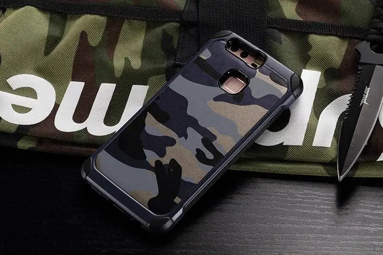 Чехол для Huawei P9 Lite p9 плюс P8 Y52 y62 mate8 mate9 Honor 6X 2in1 камуфляж Панцири защитный задняя