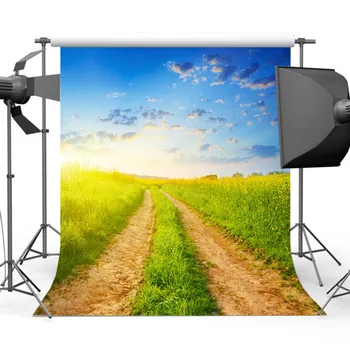 

Mehofoto Field Path Photo Background for Pictures Sunset Photography Backdrop for Booth Studio Customize S-2632