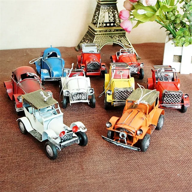 

Metal Material Random Color Small Antique Vehicle Model Presents for Children Decoration Furnishings for Desktop Office Bedroom