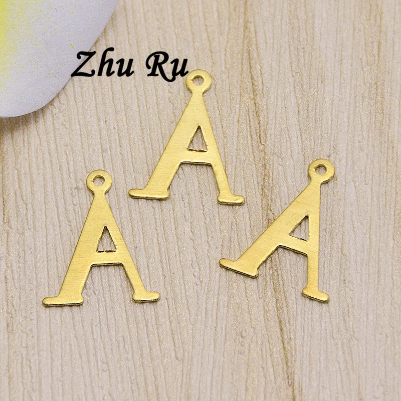 

14*11mm 20pcs copper Pendant Word composed of letter A alphabet Charm Pendants For Jewelry Making Pendants manualidades