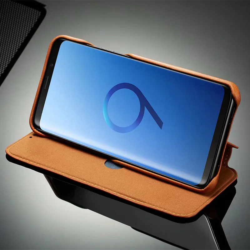 Для samsung S9 чехол флип-чехол для телефона Магнитный для samsung Galaxy S9 Plus кожаный Винтажный чехол-кошелек s On S9 чехол слот для карт