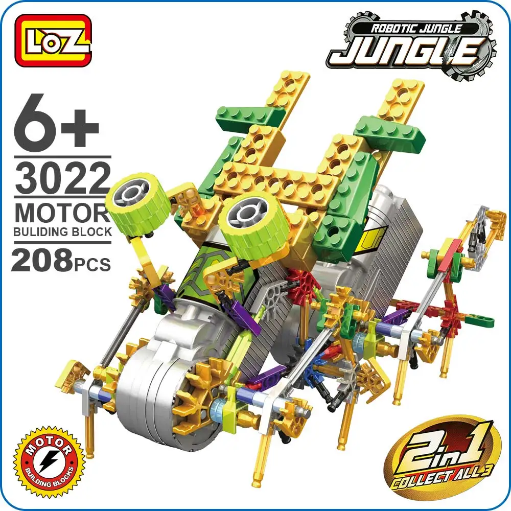 

LOZ Robot DIY Electronic Kit Robot Toy Combined Robotica Jungle Animals Educativa Electric Toys Gear Motor Building Block 3022