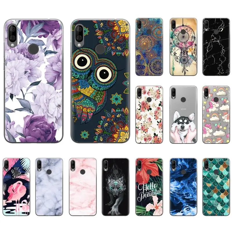 

TPU Silicone Cover For Wiko View 3 Lite 6.09-inch Colorful Painted Soft Phone Case Fashionable Pattern Phone Cover