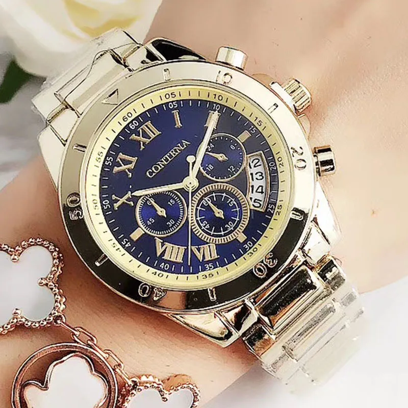 

2019 Women Watches Geneva Famous Luxury Brand Fashion Gold Watches For Ladies Casual Female Quartz Watch Women's Wristwatches
