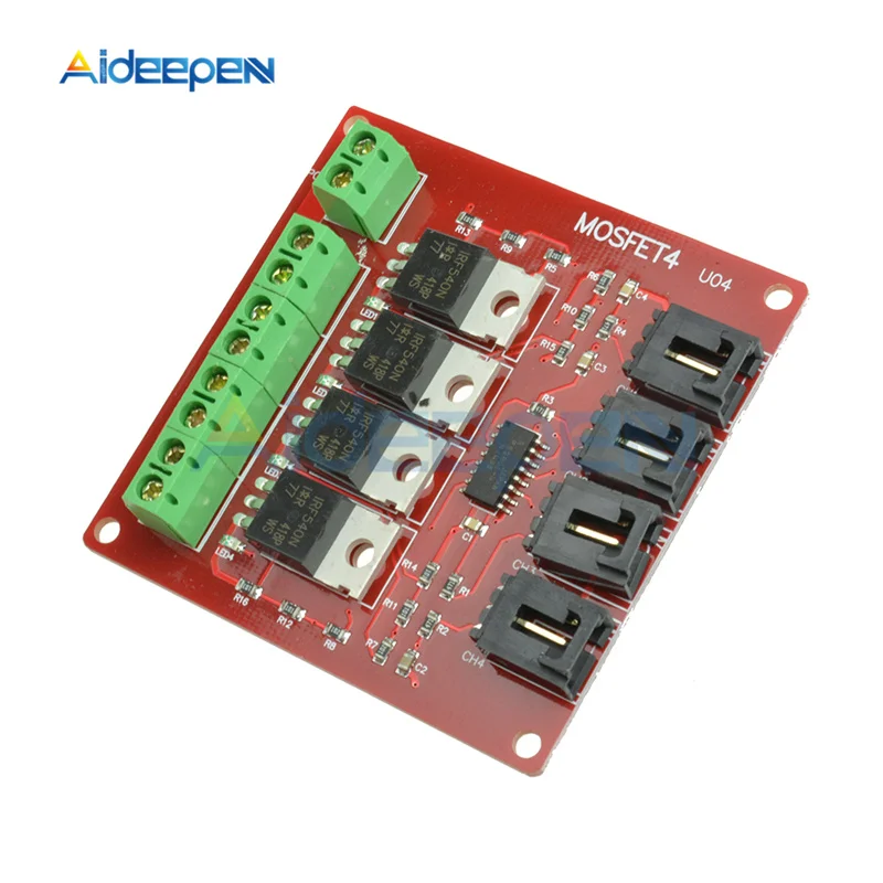 4 канальный четыре канала способ маршрут MOSFET Кнопка IRF540 V4.0+ MOSFET модуль коммутатора для Arduino DC мотор привода диммер релейных платов