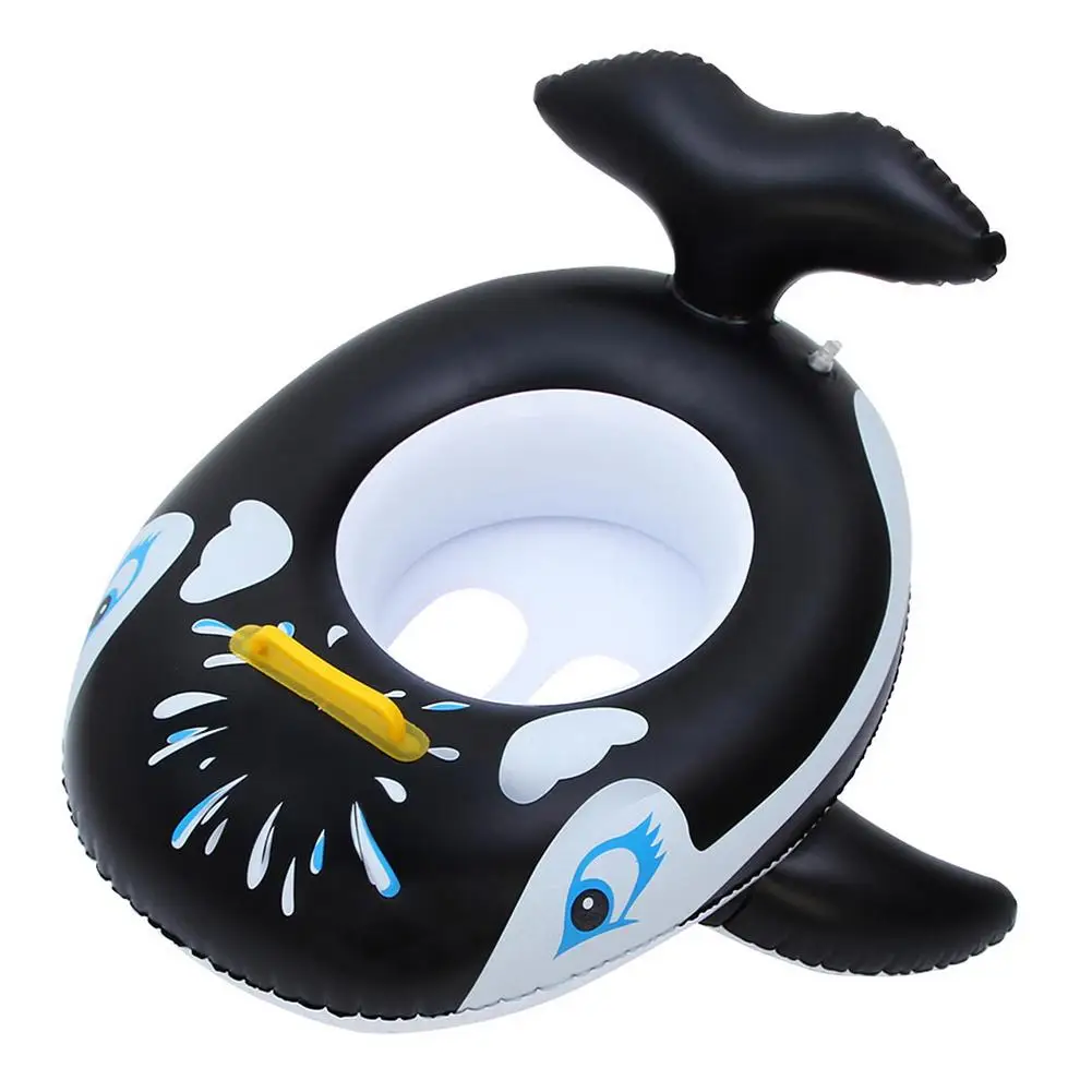 

Inflatable Swimming Ring PVC Pool Bath Toy Cartoon Whale Children Swim Rings Double Safety Nozzle Kids Swim Seat For Water Sport