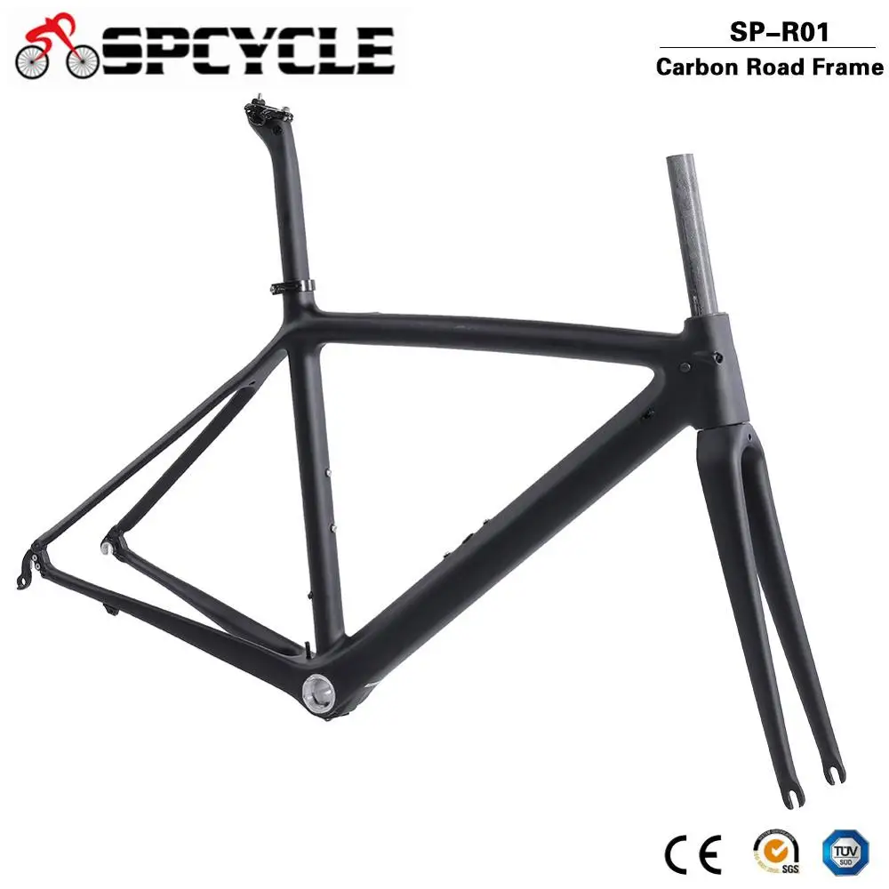 Best Spcycle 2020 New Ultralight Carbon Road Bike Frame Wheelset T1000 Carbon Road Bicycle Frameset With Seatpost Headset 50/53/55cm 1