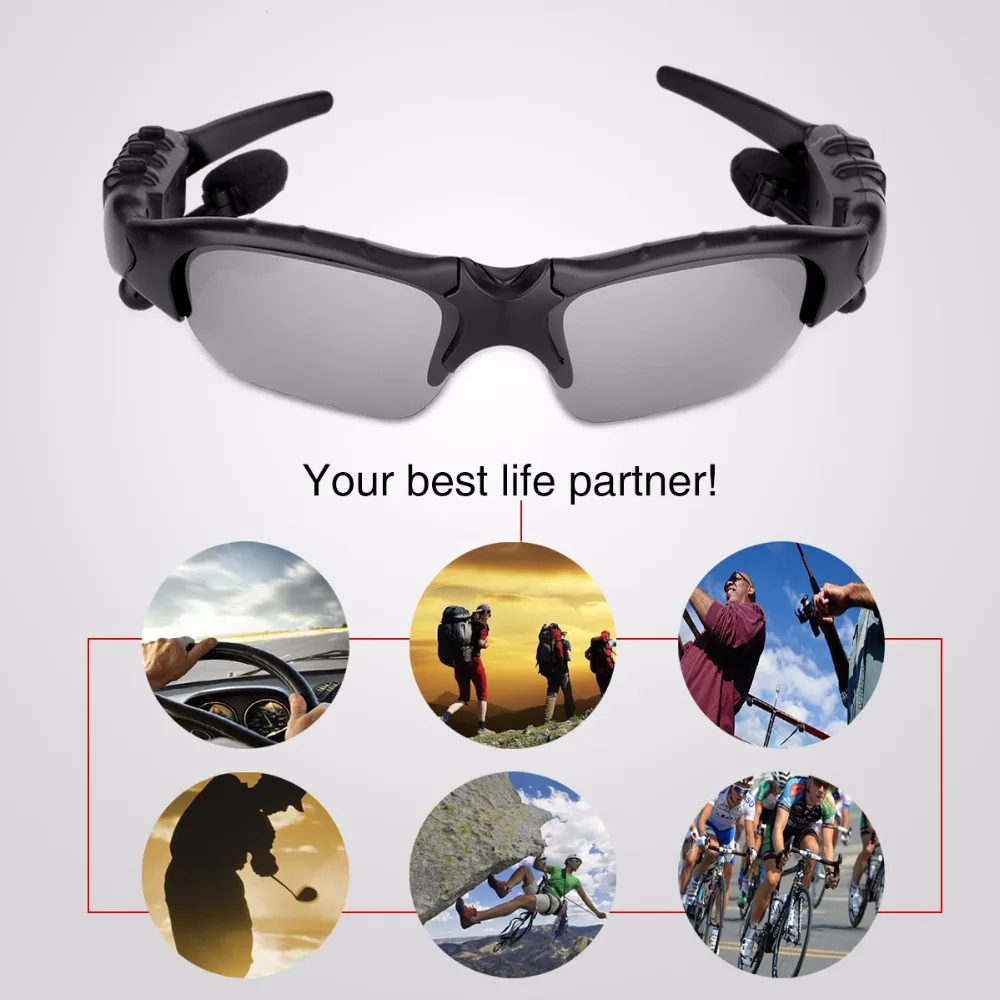 Поляризационные солнцезащитные очки с Bluetooth носимый шагомер интеллектуальный мониторинг функции с микрофоном Беспроводные