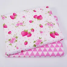 2 шт./лот, хлопок, саржевая ткань, хлопковая Лоскутная Ткань с принтом, для шитья своими руками, Стеганный материал для детей и кукол