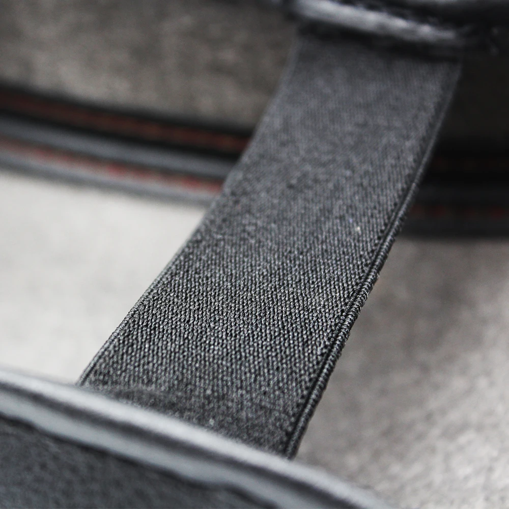 Car Styling Center Console Lid Armrest Box Cover DIY Black Leather With Red Stitching for Hyundai Elantra 2004 - 2012