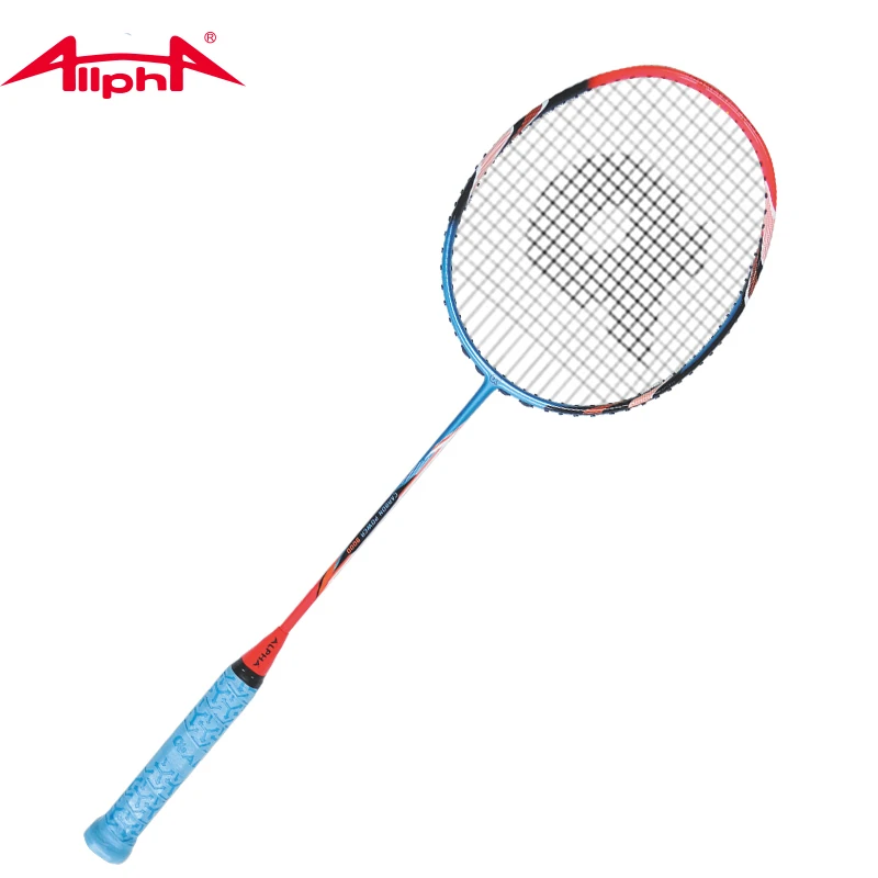 Alpha Badminton Rackets Single Racket Carbon Fiber Lightweight