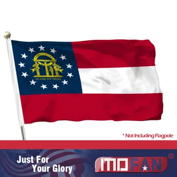 

MOFAN Georgia State Flag Durable Polyester with 2 Brass Grommets 3x5ft Indoor/Outdoor Decoration