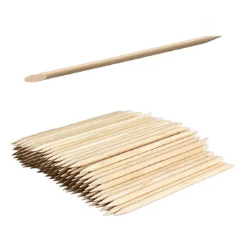 

Hot 100pcs Cuticle Pusher Wood Sticks Double Sided Remover For Nail Art Care Manicures Tools Pusher Remover Pedicure Tools wyt77
