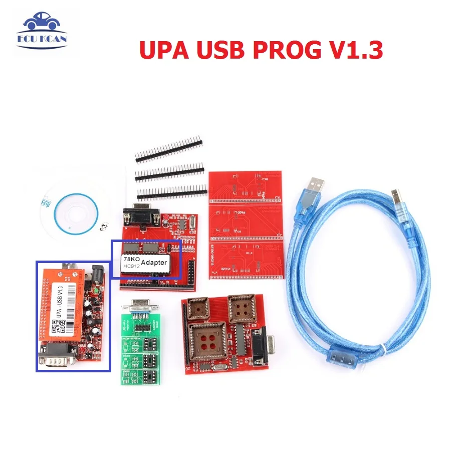 Новые оригинальные Неохлаждаемый параметрический усилитель с USB PROG V1.3 Serial Программист V 1,3 Неохлаждаемый параметрический усилитель с USB автомобильный ЭБУ УПА V 1,3 ЭКЮ программист