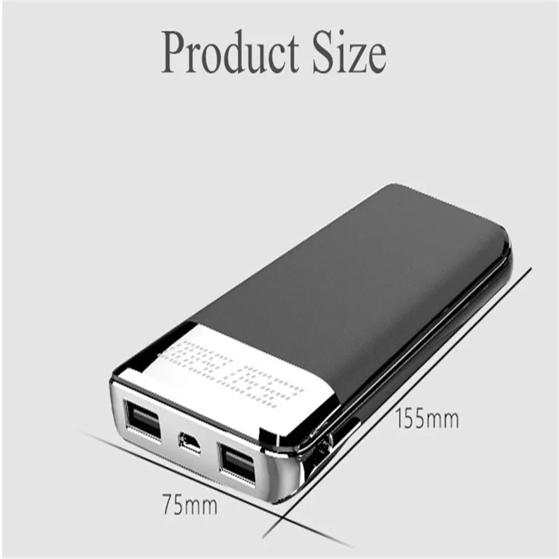 Qi Wireless Charger Power Bank 10000mAh Portable Mobile Phone Charger 2 usb Fast Wireless Charging Powerbank for Phones Tablets