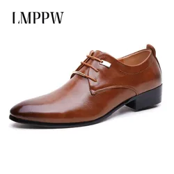 New Men's Leather Shoes Business Casual Shoes Fashion Pointed Men Oxford Shoes Black Brown Men Flats Big Size 2.5 New Men's Leather Shoes Business Casual Shoes Fashion Pointed Men Oxford Shoes Black Brown Men Flats Big Size 2.5