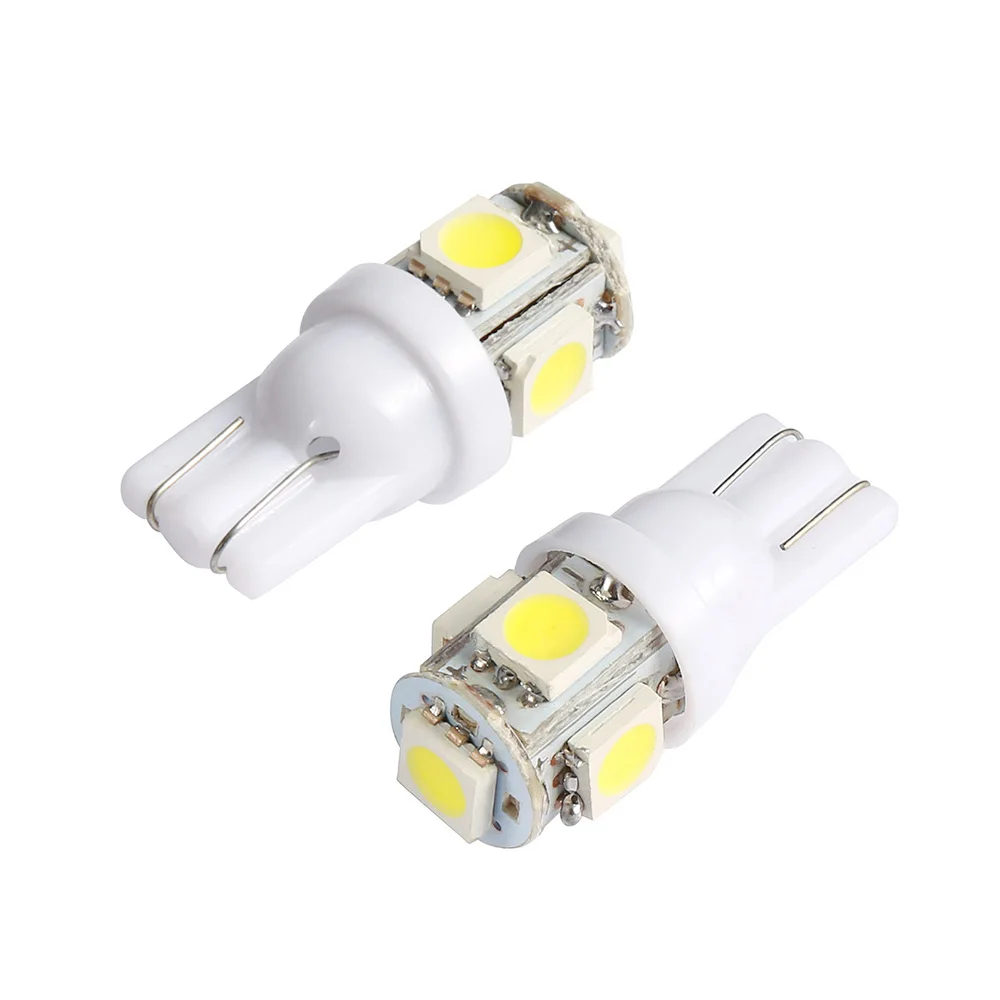 1 шт. T10 светодиодный W5W 5050 5SMD 192 168 194 белый автомобильные огни клиновая лампа света лампы Супер яркий DC 12 V номерной знак света DRL