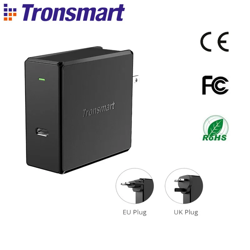 Tronsmart WCP02 настенное зарядное устройство 60 Вт, беспроводное зарядное устройство, питания, 3,0 USB зарядное устройство, быстрое зарядное устройство для iPhone X, Xiaomi, samsung