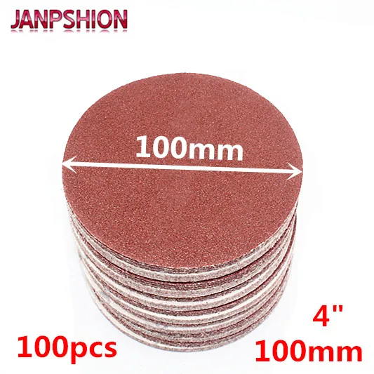 

JANPSHION 100pcs 4" 100mm Peel & Stick Sandpaper Sanding Disc for Sander with Grit 60 80 120 180 240 320 400 600 800 1000 1200
