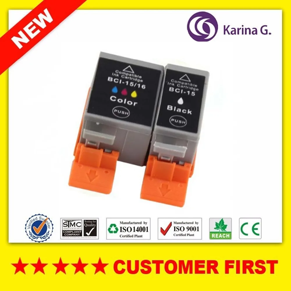 

2PK High Quality For BCI15 BCI16 BCI-15 BCI-16 Compatible Ink Cartridge for Canon i 70,i80 PIXMA iP90 ,Free Shipping