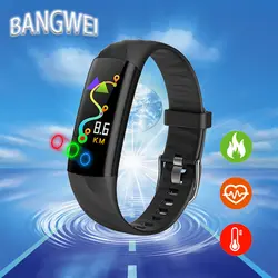 BANGWEI Новый Для мужчин Смарт спортивные часы IP68 водонепроницаемый Фитнес трекер крови Давление мониторинга сердечного ритма цифровые