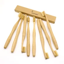 DR. PERFECT 24 шт./лот бежевый столб бамбуковая зубная щетка Экологичная деревянная бамбуковая зубная щетка для ухода за полостью рта черная головка