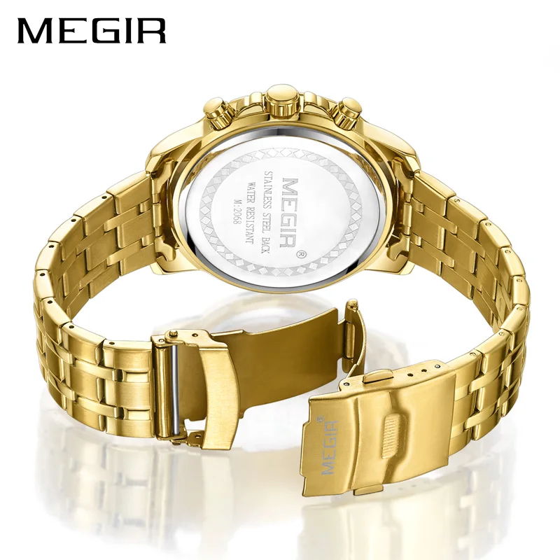 Regolio masculino MEGIR мужские роскошные брендовые военные спортивные часы кварцевые