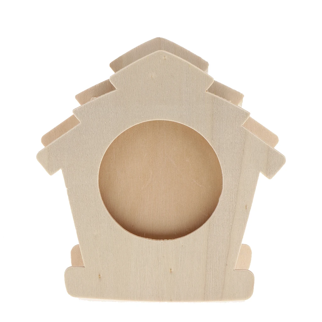 Unfinished Wood DIY Wood Pen Holder Hand Made Desk Organizer Pen Pot School Office Supplies Pen Stand Creative MDF Kids DIY Toys