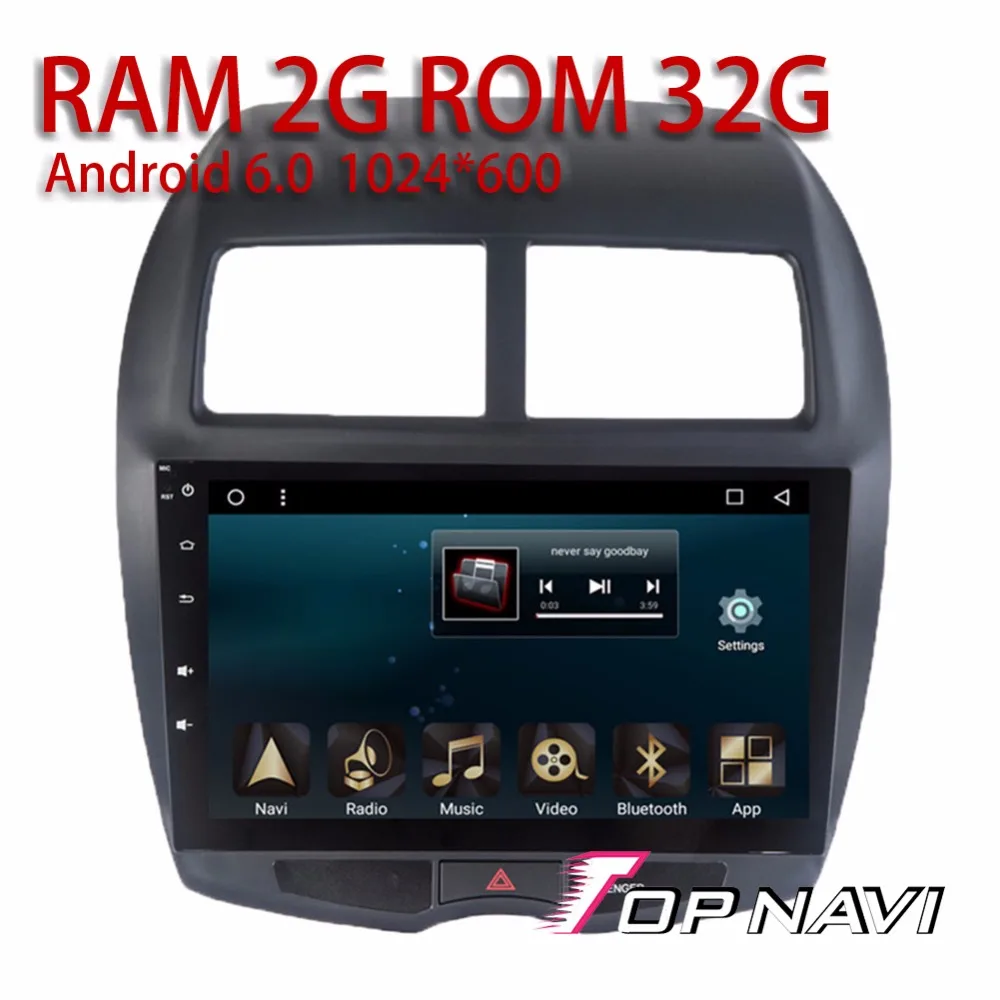 Auto GPS Players for Mitsubishi ASX 2013 10.1'' Android 6.0 Topnavi Car