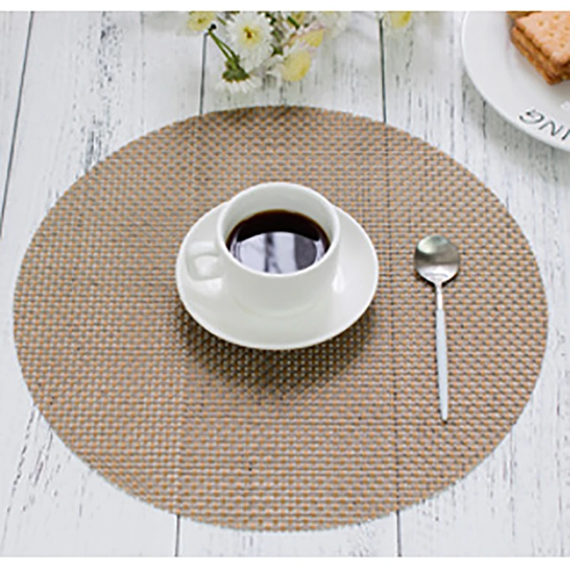 Fashion PVC Round Placemat European Simple Elegant Style Water proof