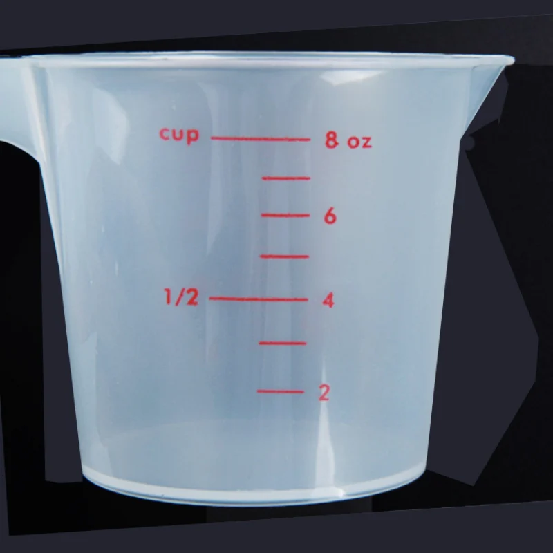 250 мл пластиковые измерительные инструменты мерная чашка эко-друзья кухонные инструменты для дома сахар, кофе Градуированный с ручкой