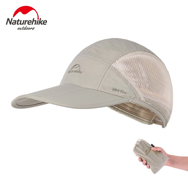 

Naturehike Summer Sun UV Protection Cap Men Women Solid Visor Camping Running Sports Quick-drying Folding Hat UPF50+