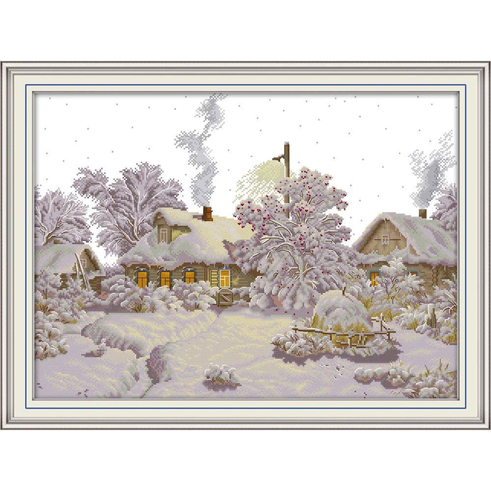 Joy Sunday Winter деревенский китайский набор крестиков экологичный хлопковый