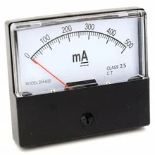 Ampèremètre rectangulaire à aiguille, DH-670 cc 0-500 mA 1A 2A 3A 5A 10A 20A 30A 50A 100A