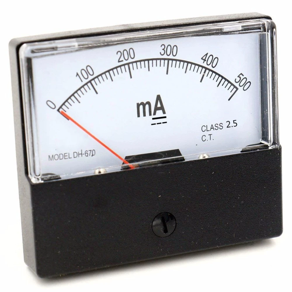 Analog Panel AMP Current Ammeter Meter Gauge DH-670 0-500A DC and Shunt Analog Panel AMP Current Ammeter Meter Gauge DH-670 0-500A DC and Shunt
