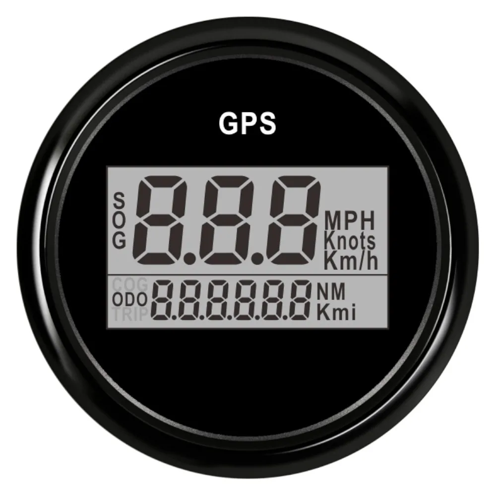 2 ''52 мм gps измеритель скорости одометр цифровой gps лодочный измеритель скорости 0~ 999 узлов км/ч mph Автомобильный датчик скорости gps антенна подсветка - Цвет: BN