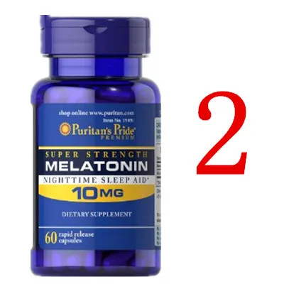 Melatonin сна Ночное время Релаксация тела помощь 10 мг 60 шт - Цвет: Слоновая кость