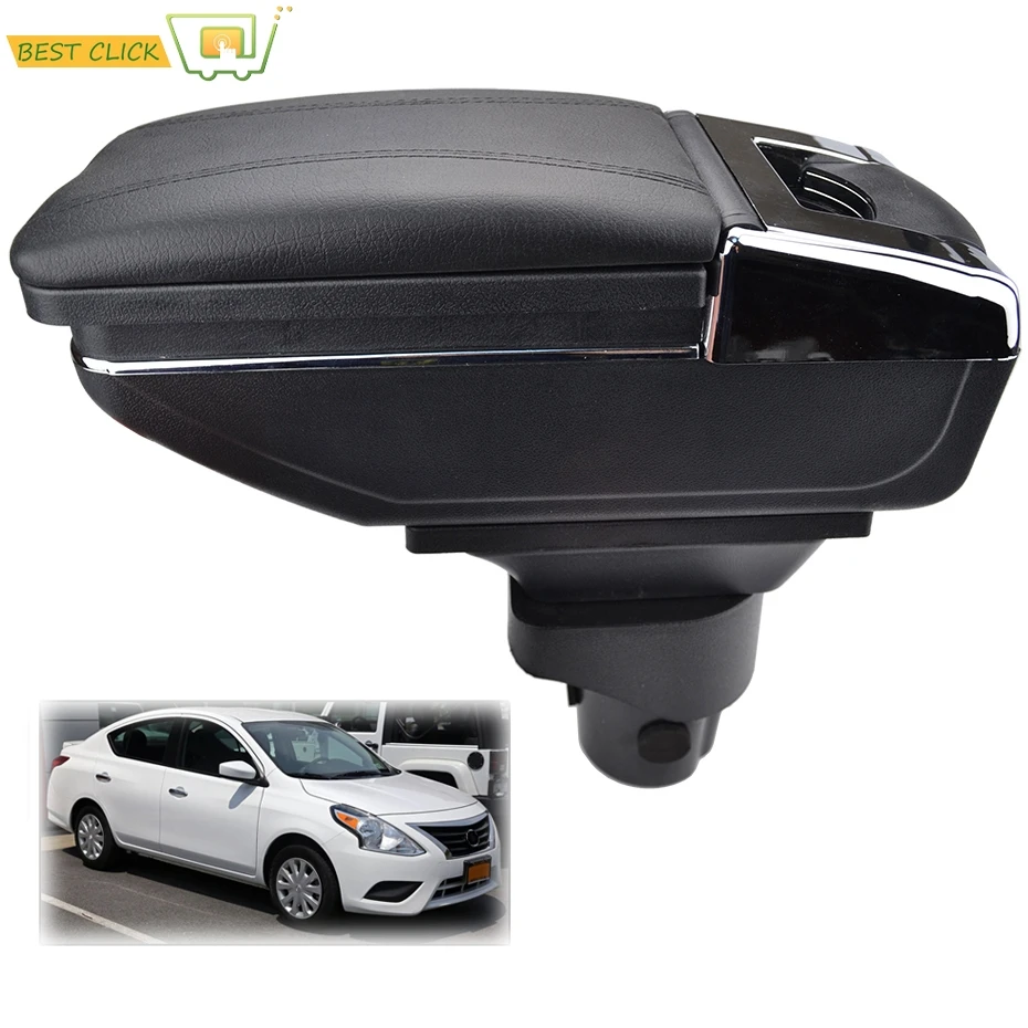

Car Armrest For Nissan VERSA Sedan Latio Sunny 2012-2018 Armrest Storage Box Renault Scala Rotatable 2013 2014 2015 2016 2017