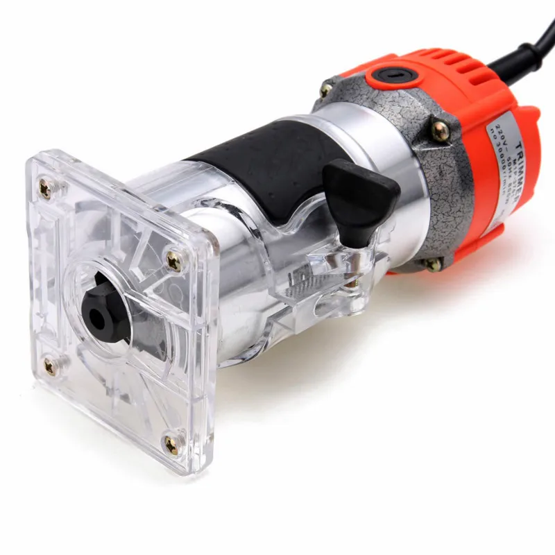 New 800W 220V Wood Trim Router 6.35mm Collect Diameter Electric Hand Trimmer Woodworking Laminate Palm Router Joiner Tool