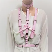 Женский сексуальный панк кожаный жгут Готический ручной работы ремень для бондажа тела крюк стрелка Грудь Пояс-цепочка на талию сладкое сердце