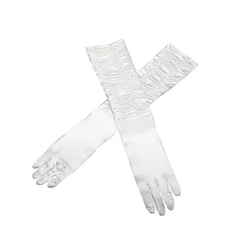 

Evening Party Long Satin Gloves Ladies Gloves Style (White)