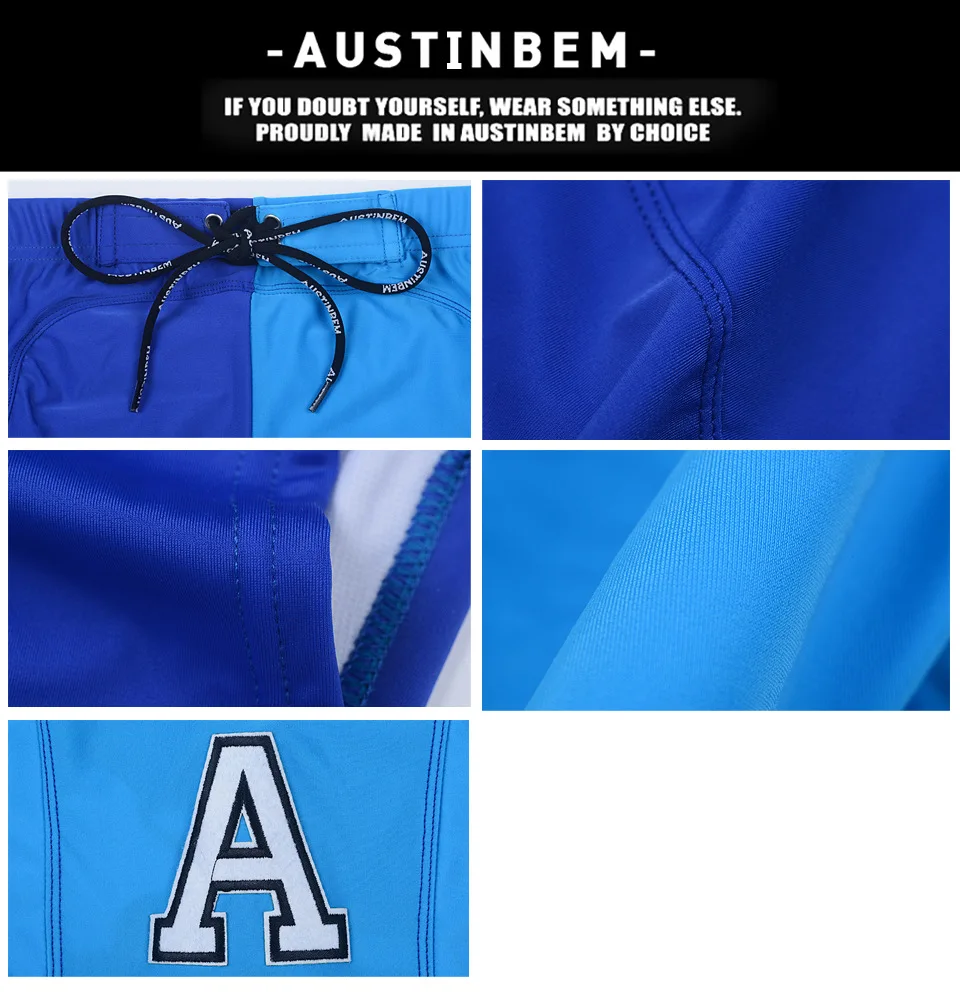 2 шт./лот Ben мужской бренд AUSTiNBEM хлопок Calzoncillos Cueca Masculina мужские трусы сексуальные боксеры короткие купальники пляжный купальник