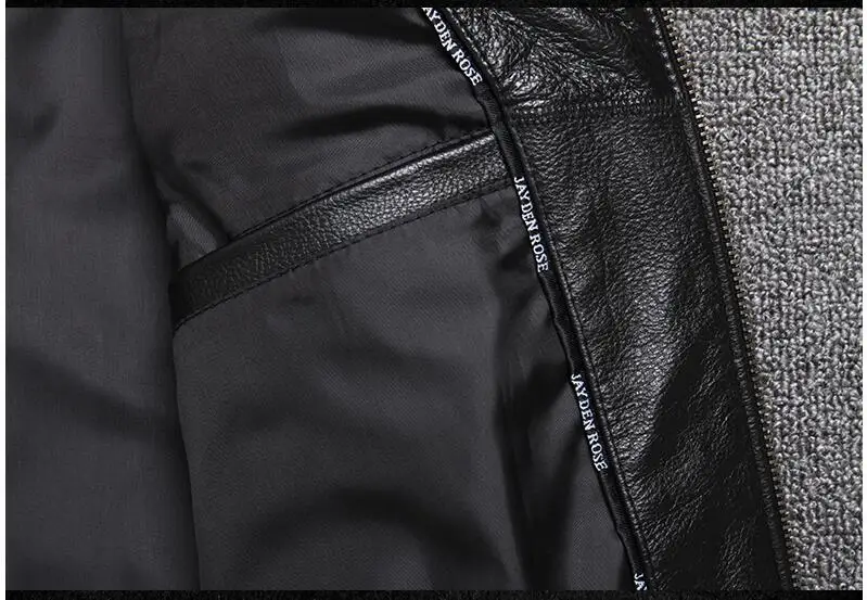 Черный для мужчин стенд воротник Slim Fit Байкерская кожаная куртка плюс размеры XXXXL из натуральной толстой воловьей кожи русский пальт