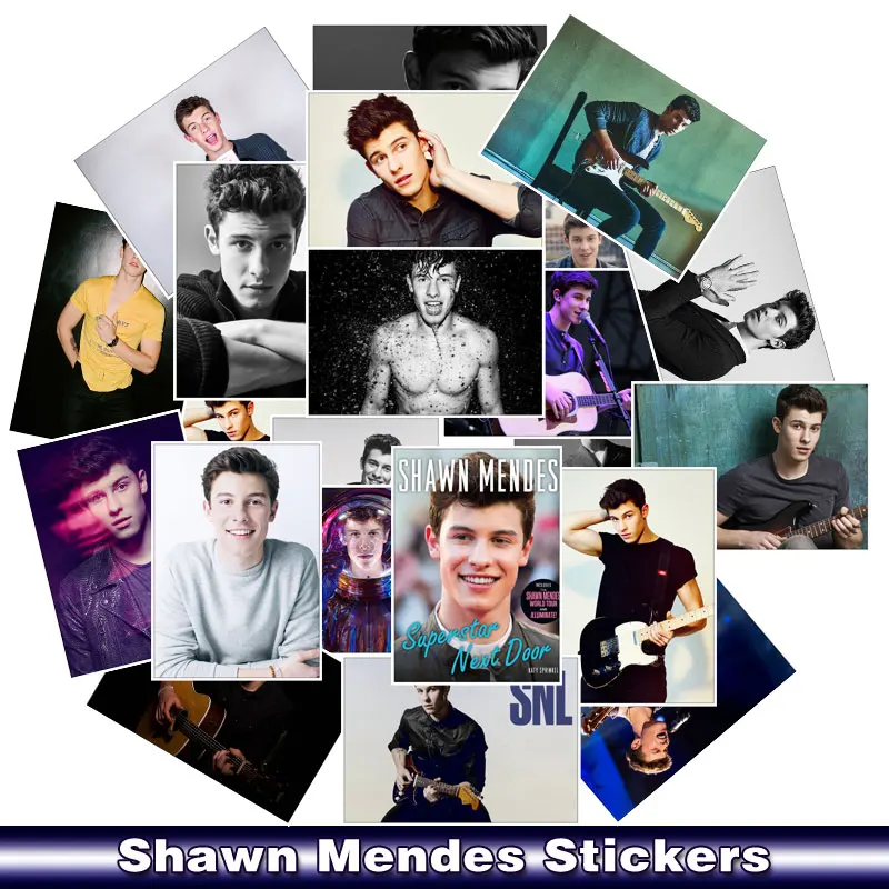 25 шт./упак. известной певицы Shawn Mendes наклейки для Чемодан ноутбука Наклейка